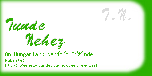 tunde nehez business card